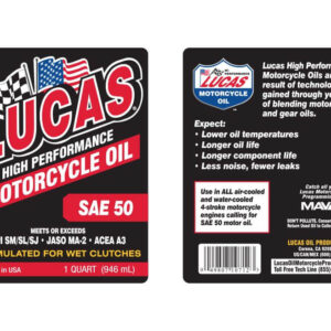 Lucas Oil SAE 50 Quart (946 ml) - Lucas Oil