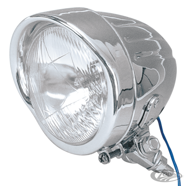 FARO SUPPLEMENTARE CROMATO DA 4 1/4" LONG BODY CON ATTACCO INFERIORE