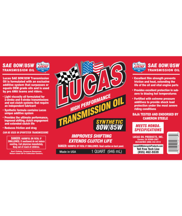 Oil Synthetic SAE 80W85 Trasmissione - Lucas oil - immagine 2
