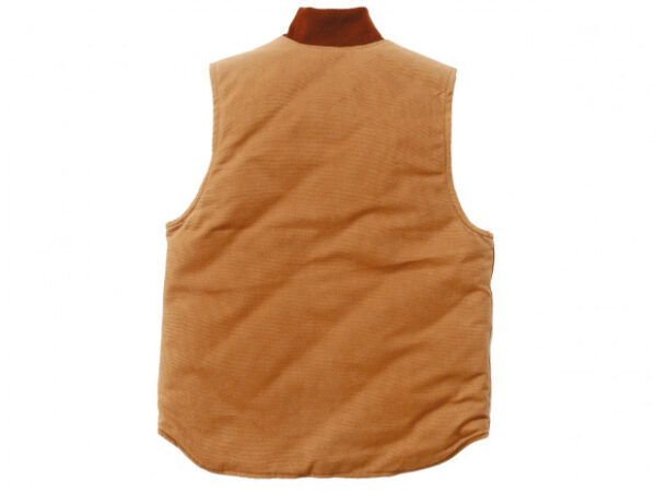 Relaxed Fit Firm Duck Insulated Rib Collar Vest Carhartt Brown - immagine 2