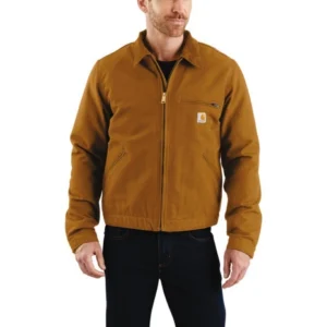 Relaxed Fit Duck Blanket-Lined Detroit Jacket Carhartt Brown