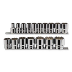 Serie 17 chiavi a bussola 1/2″ in pollici